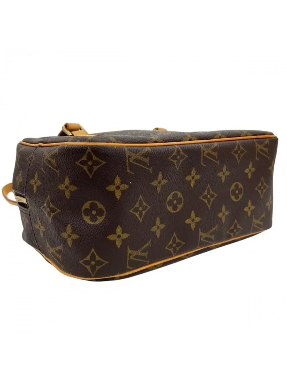 Louis Vuitton Cite MM Square Shoulder Bag Monogram Canvas Brown Gold